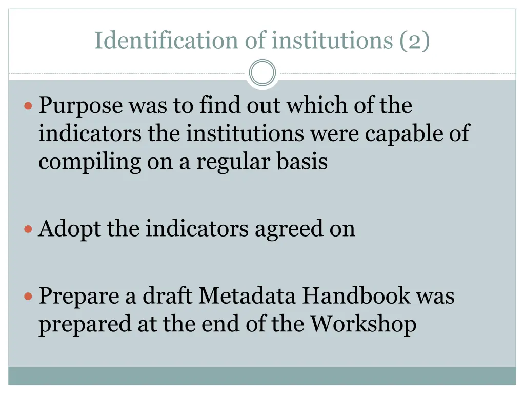 identification of institutions 2