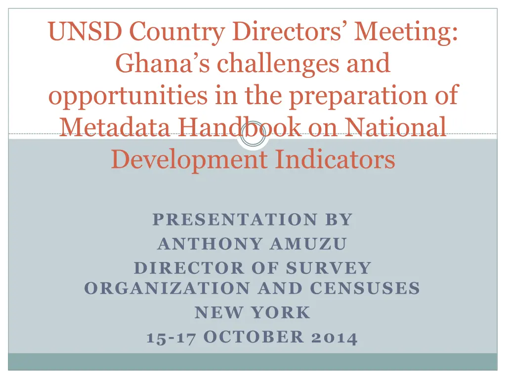unsd country directors meeting ghana s challenges