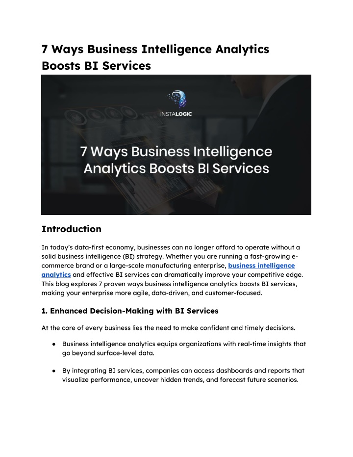 7 ways business intelligence analytics boosts