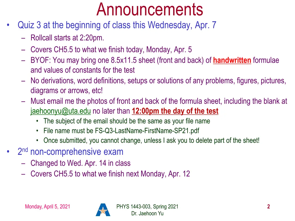 announcements