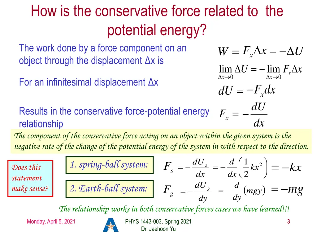 how is the conservative force related