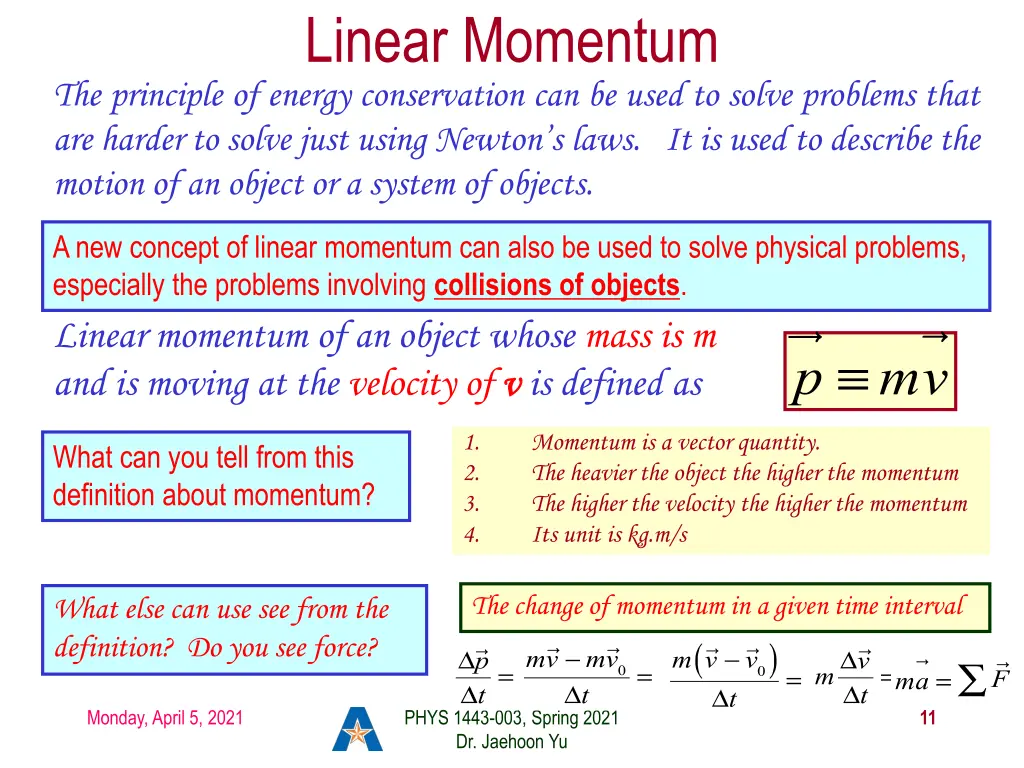 linear momentum