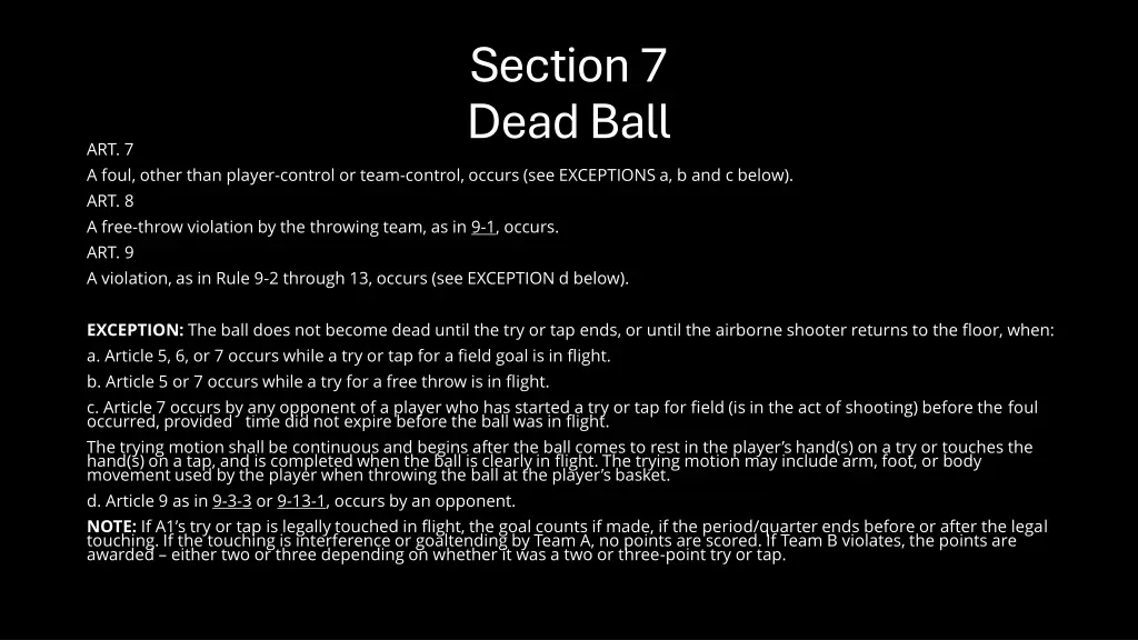 section 7 dead ball 2
