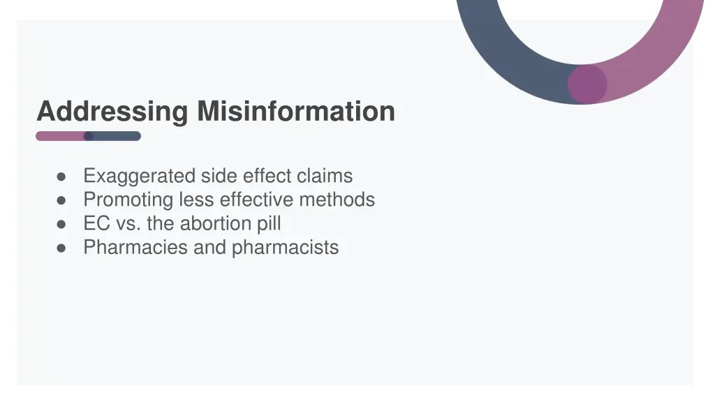 addressing misinformation