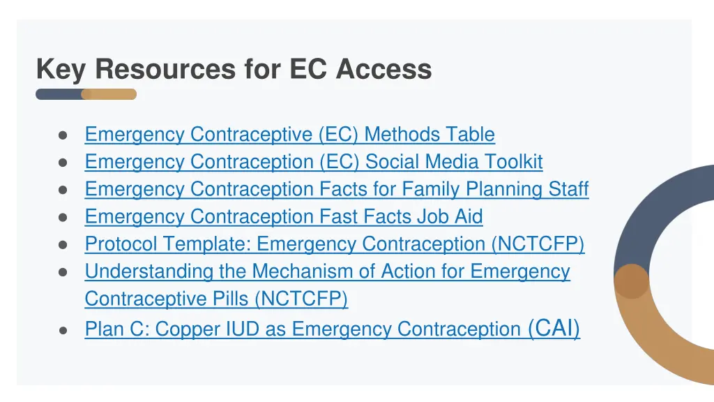 key resources for ec access