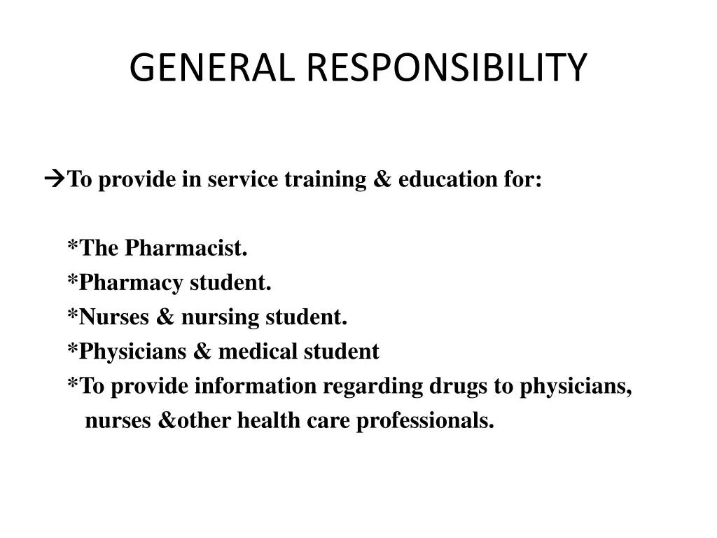 general responsibility