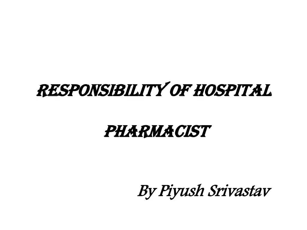 responsibility of hospital responsibility