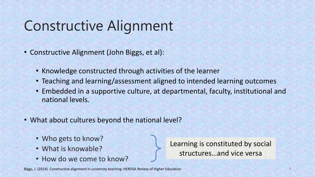 constructive alignment