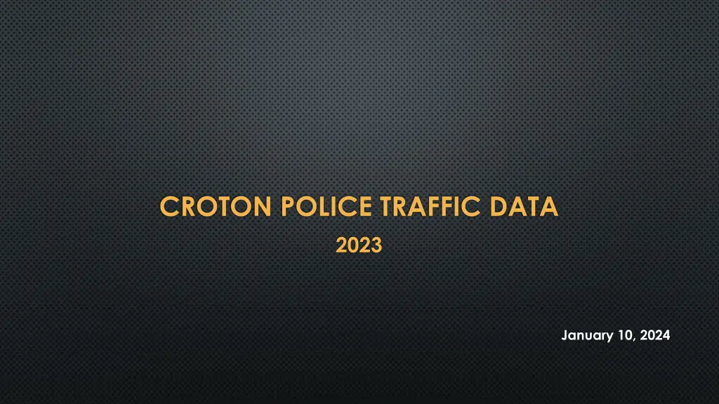 croton police traffic data 2023