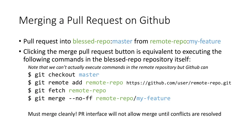 merging a pull request on github