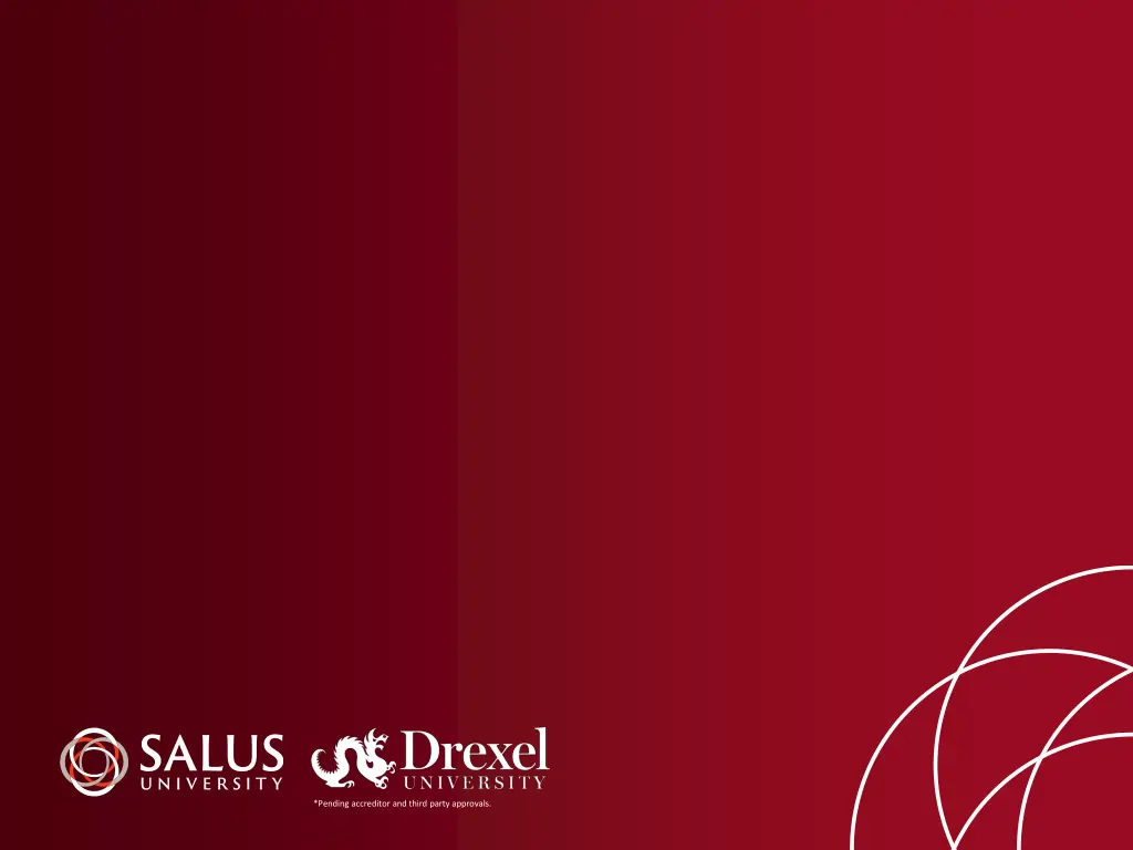 pending accreditor and third party approvals