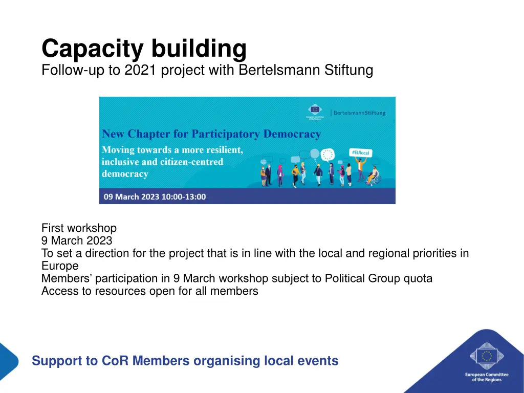 capacity building follow up to 2021 project with 1