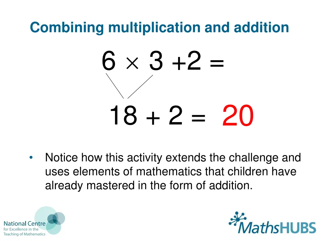 combining multiplication and addition 6