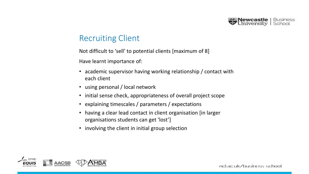 recruiting client