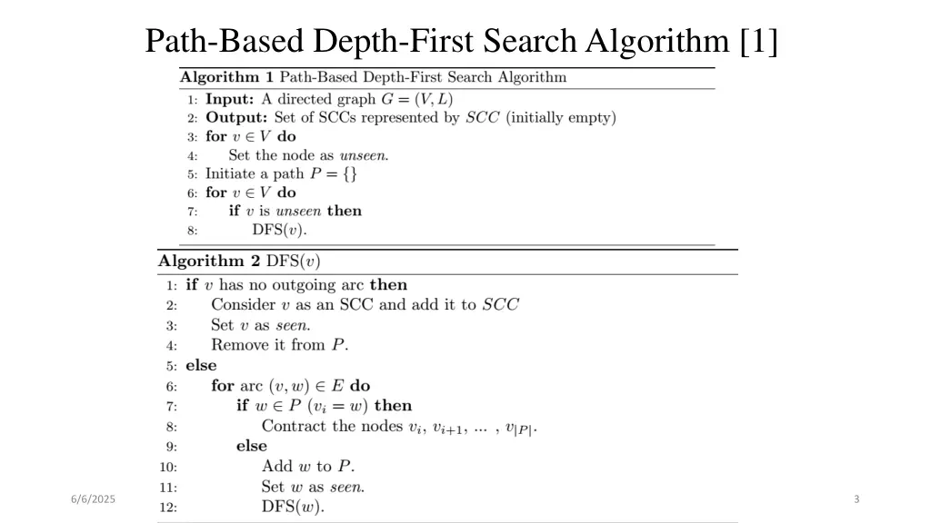 path based depth first search algorithm 1