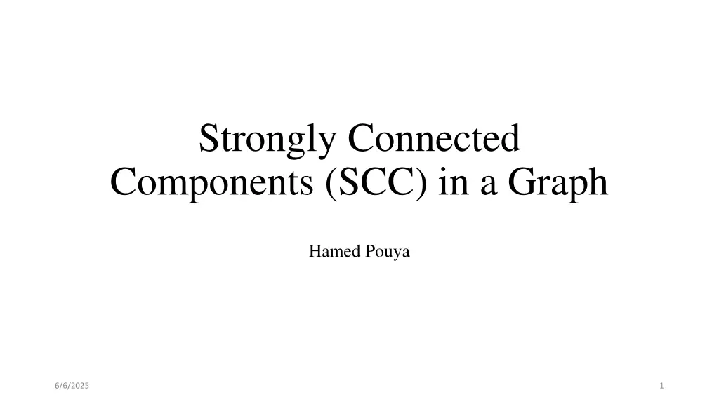 strongly connected components scc in a graph