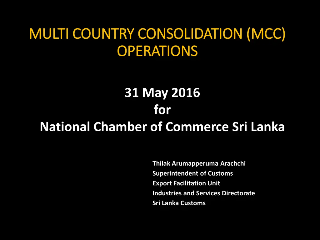 multi country consolidation multi country