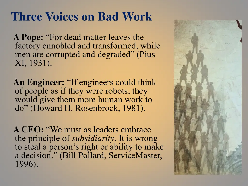 three voices on bad work
