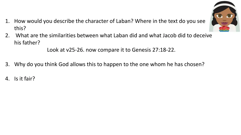 1 how would you describe the character of laban