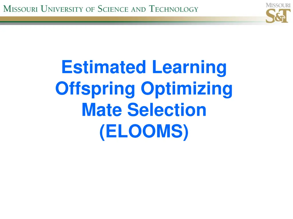 estimated learning offspring optimizing mate