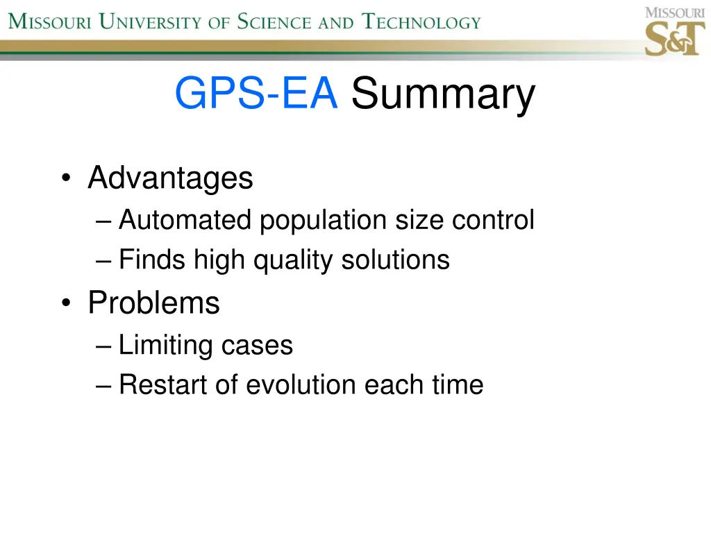 gps ea summary