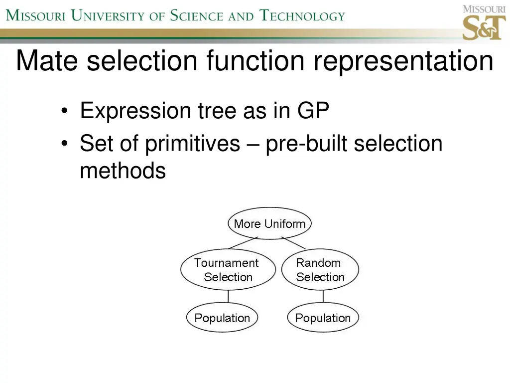 mate selection function representation