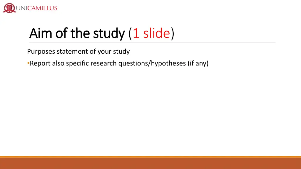 aim of the study aim of the study 1 slide