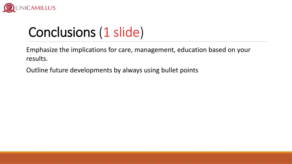 conclusions conclusions 1 slide