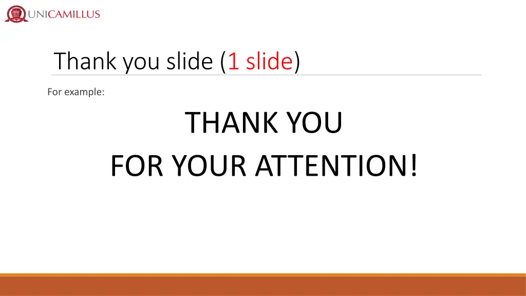 thank you slide 1 slide