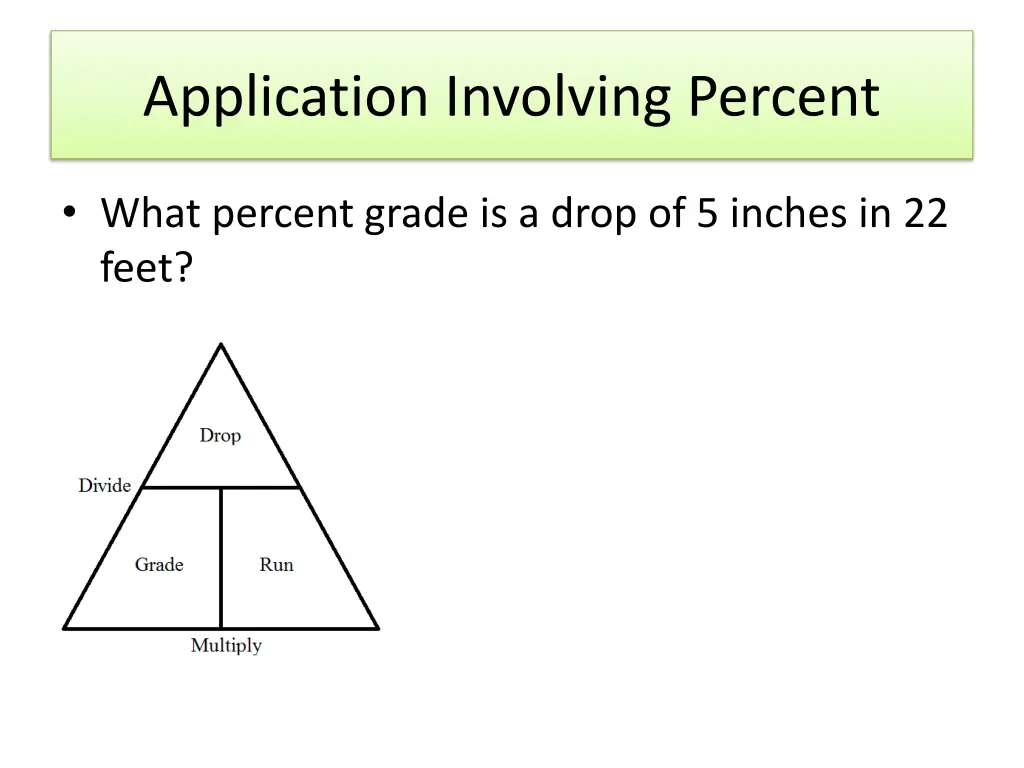 application involving percent