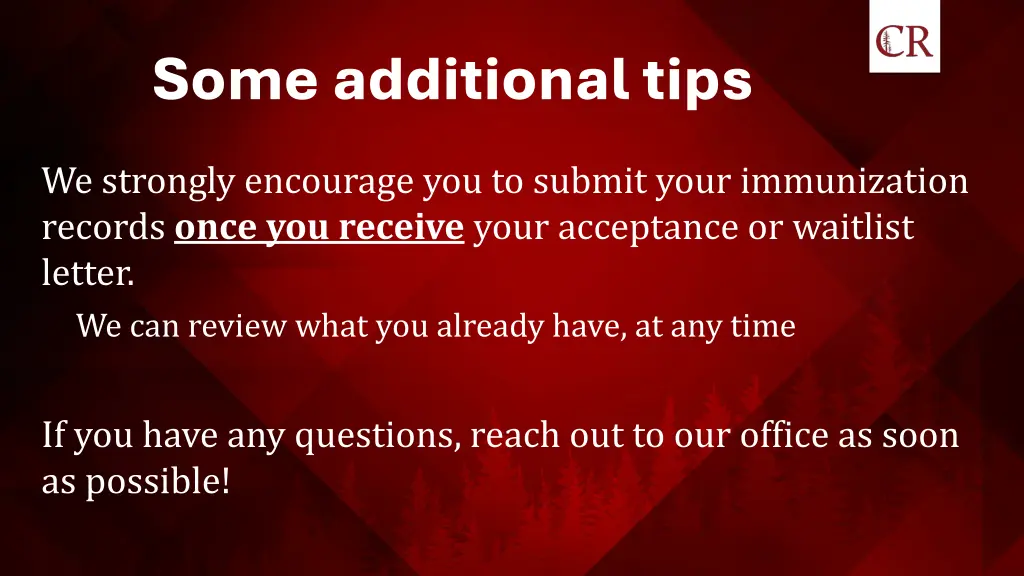 some additional tips