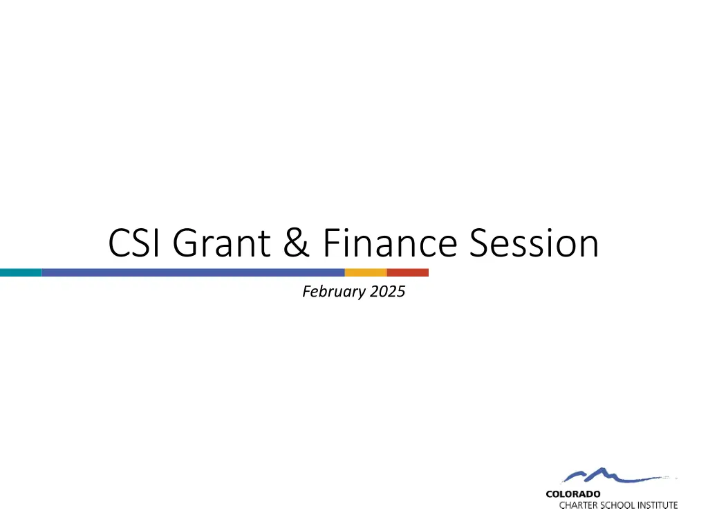 csi grant finance session