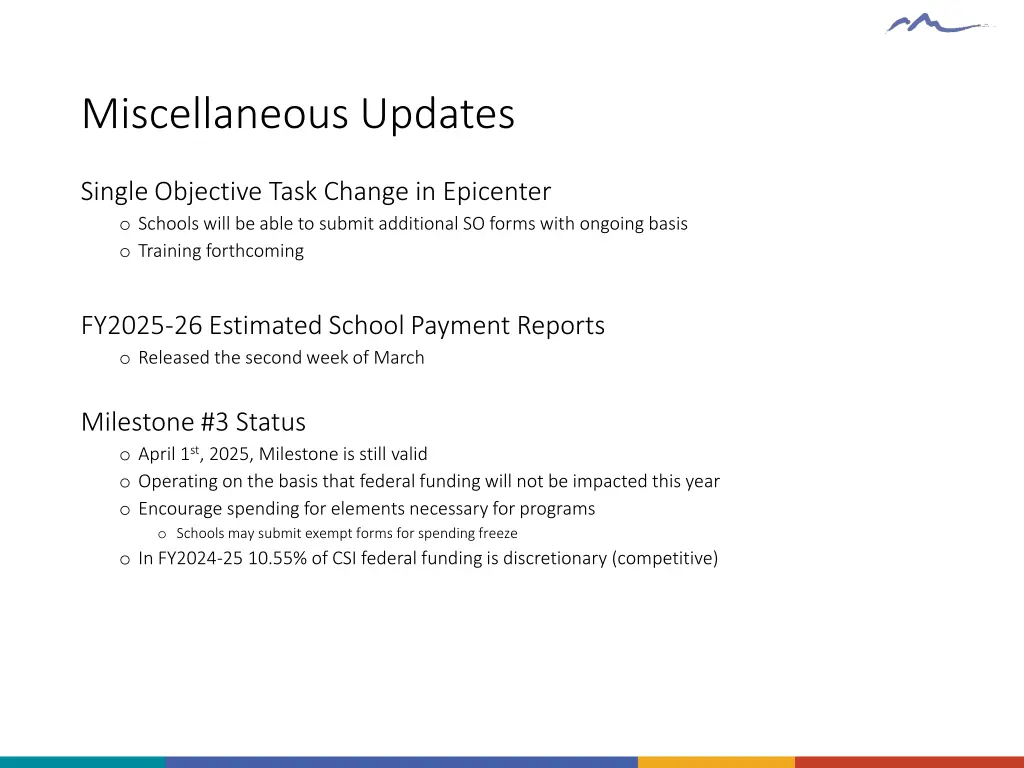 miscellaneous updates
