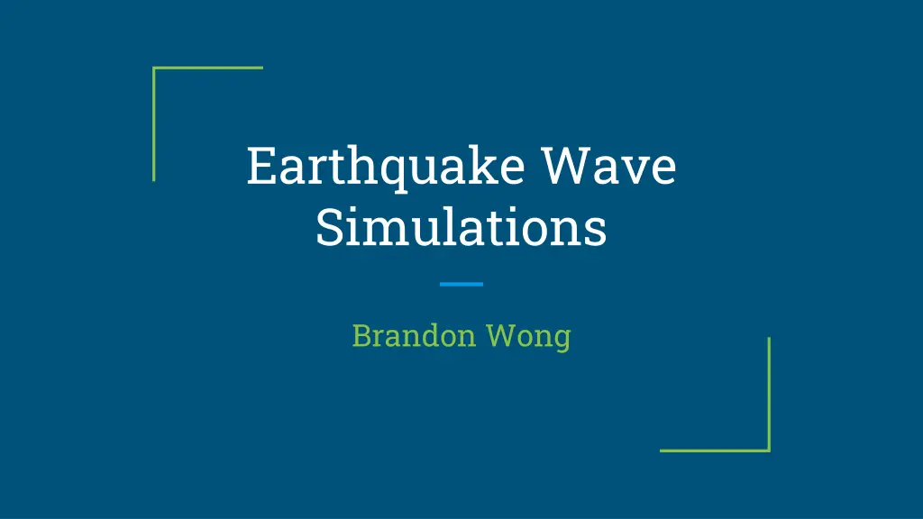 earthquake wave simulations
