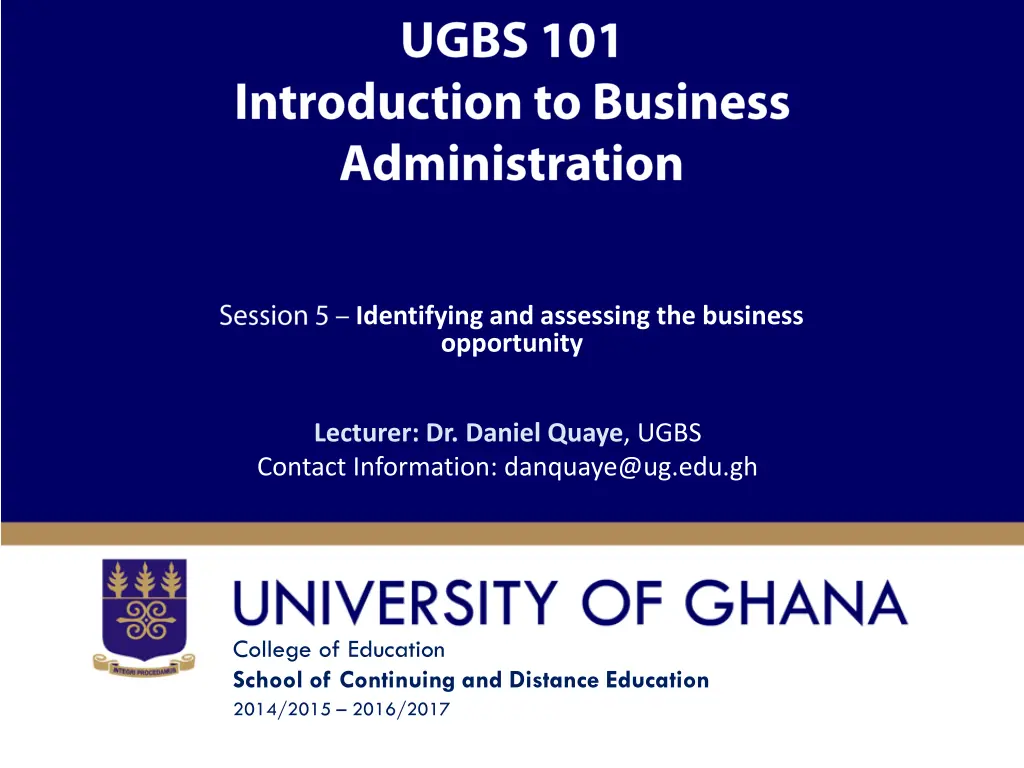 identifying and assessing the business opportunity