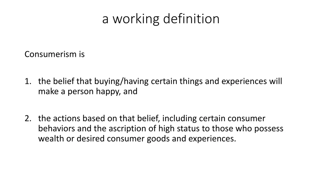 a working definition