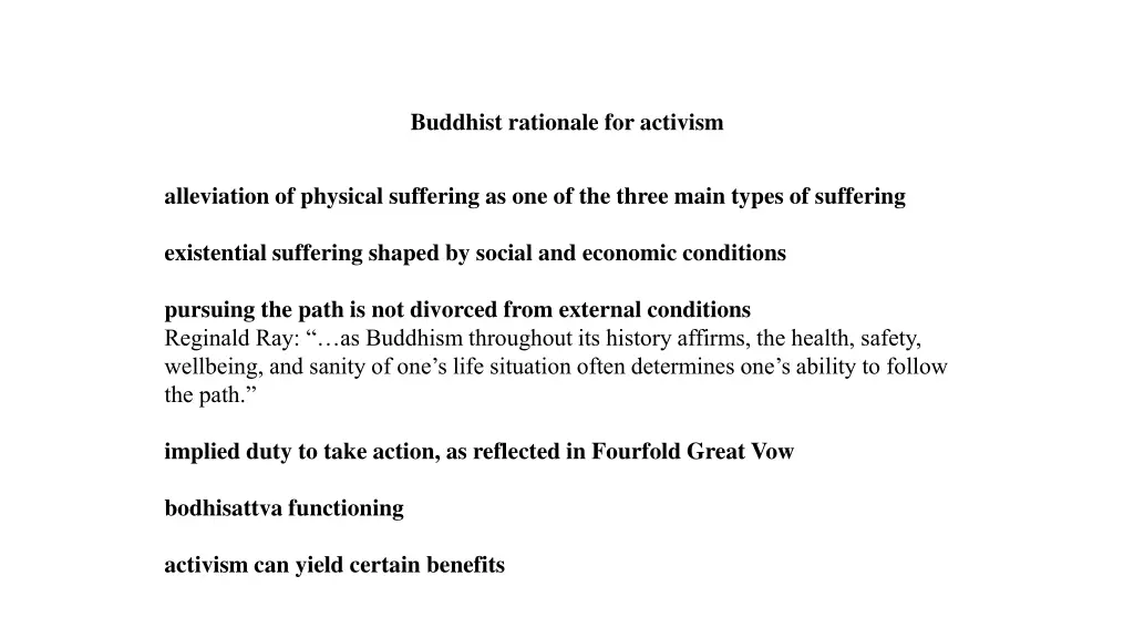 buddhist rationale for activism