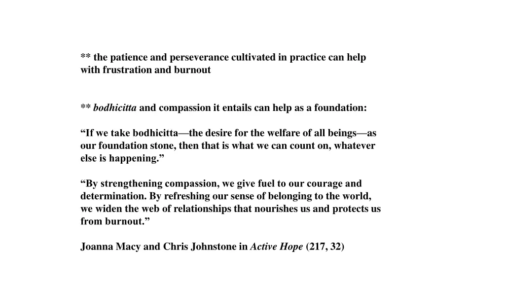 the patience and perseverance cultivated