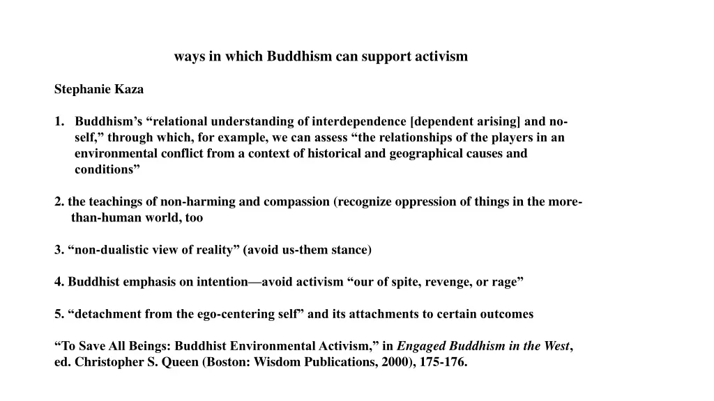 ways in which buddhism can support activism