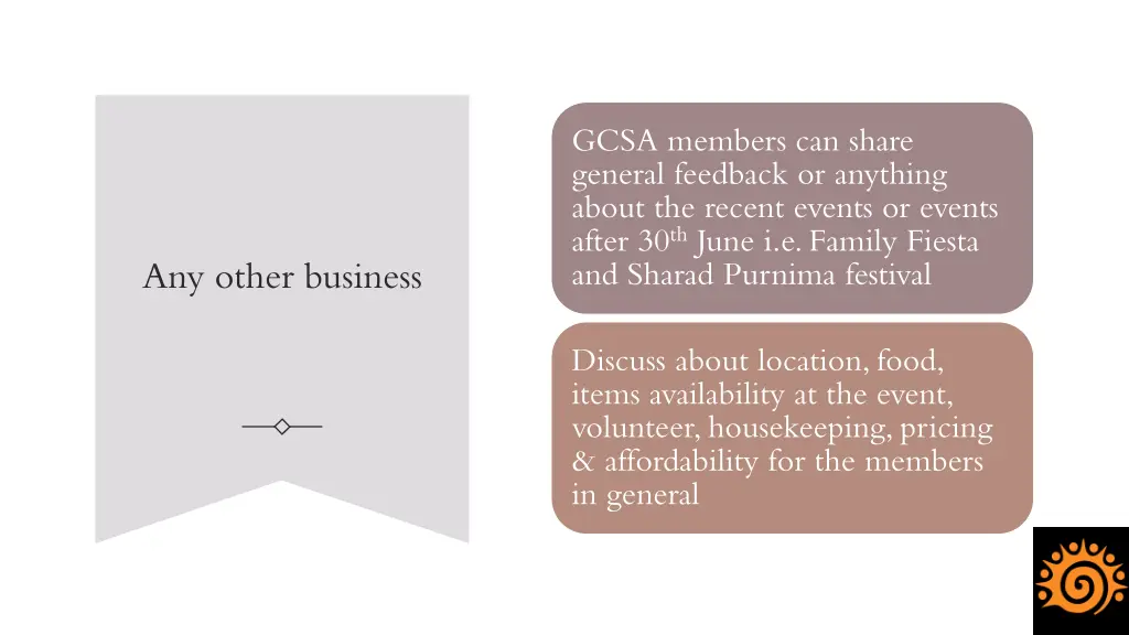 gcsa members can share general feedback