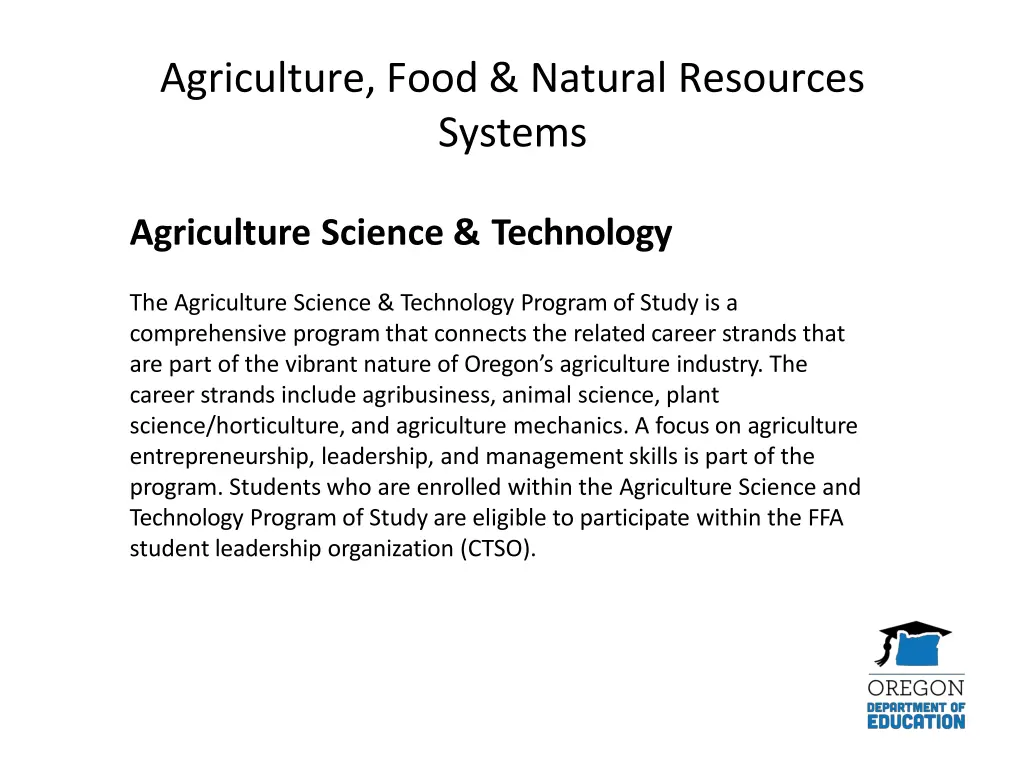 agriculture food natural resources systems