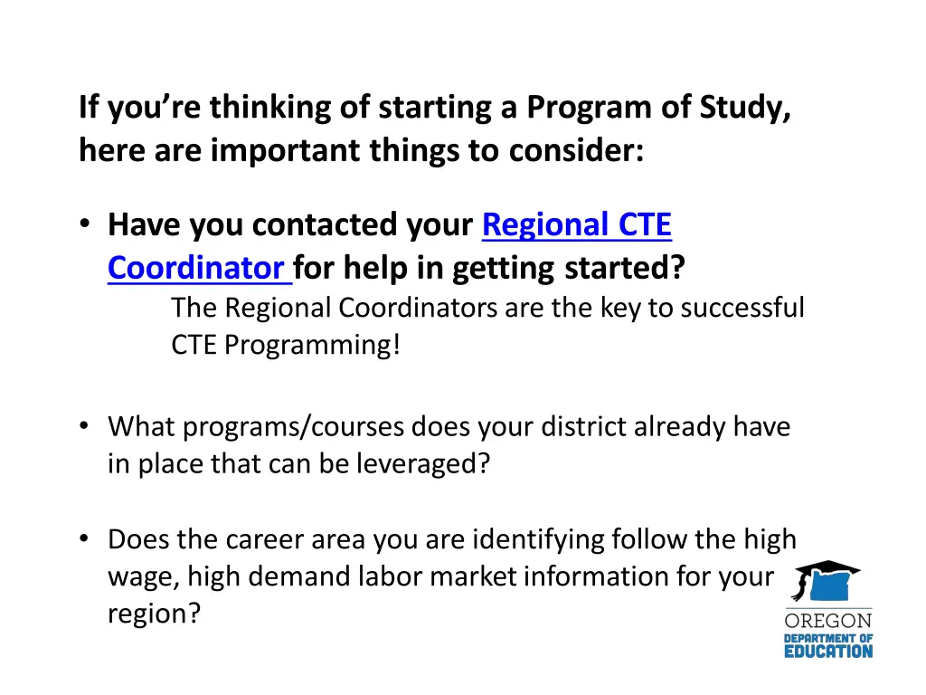 if you re thinking of starting a program of study