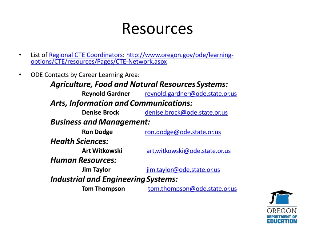 resources