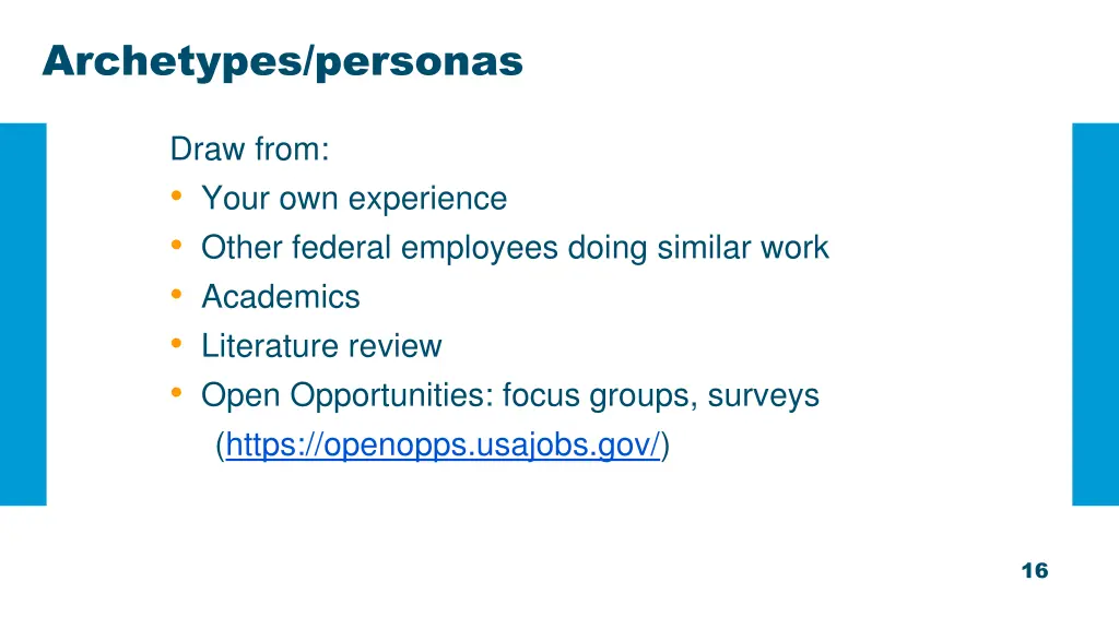 archetypes personas