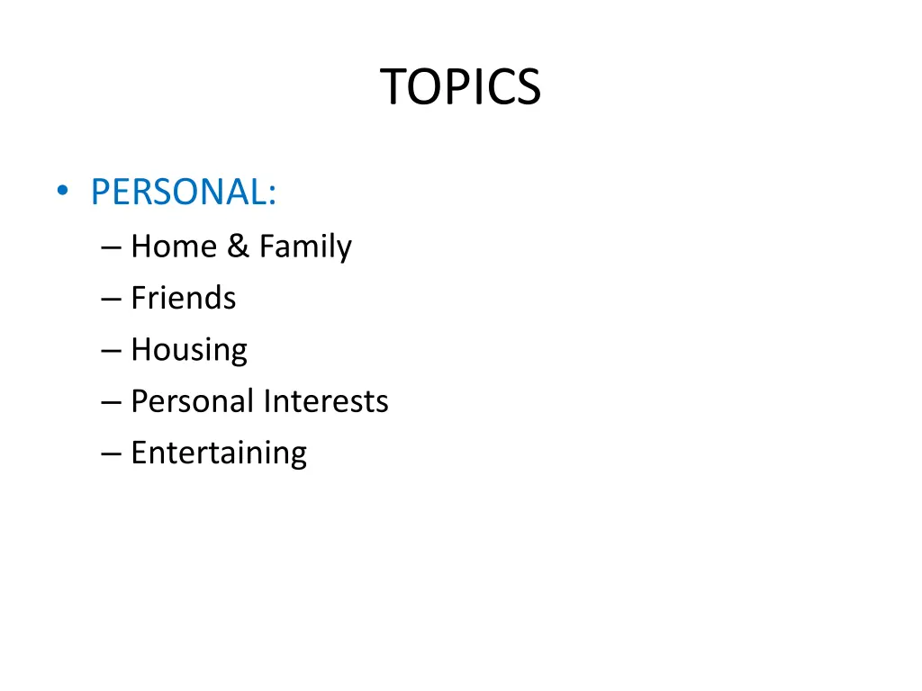 topics