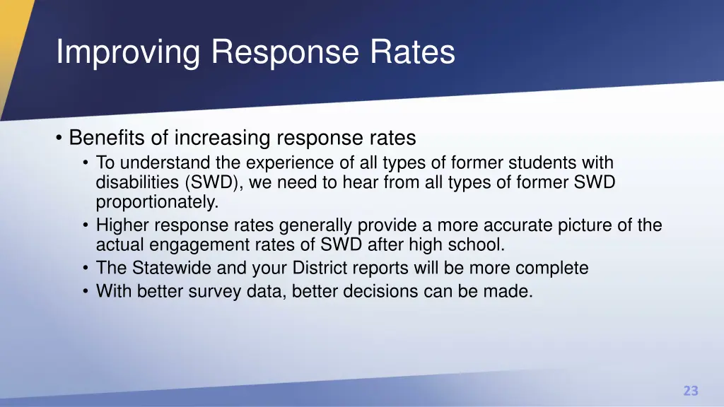 improving response rates