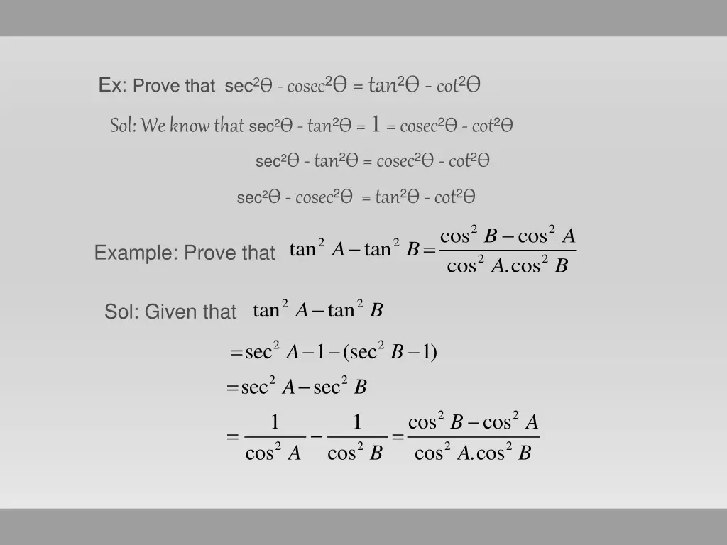 ex prove that sec 2 cosec