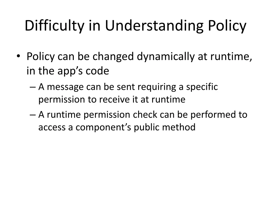 difficulty in understanding policy