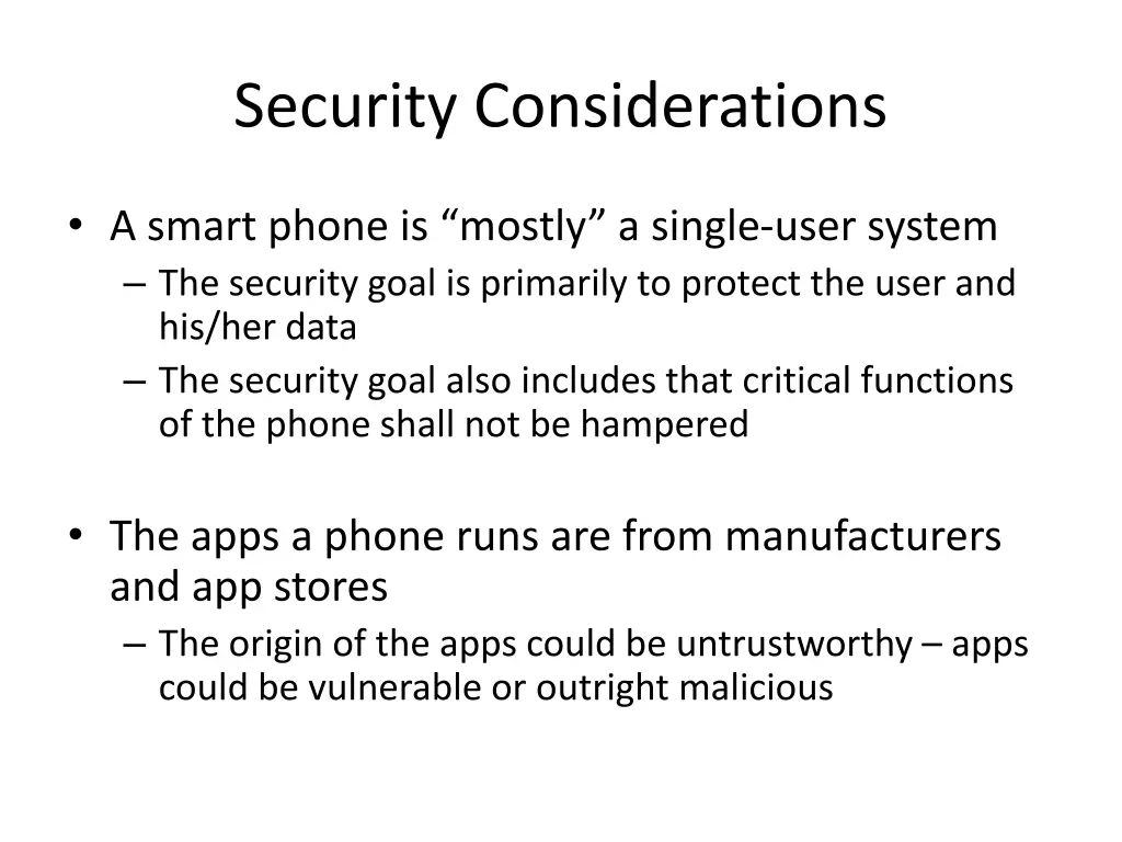 security considerations