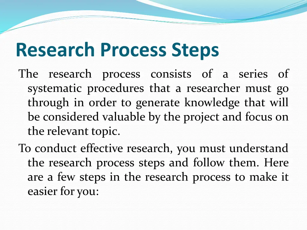 research process steps